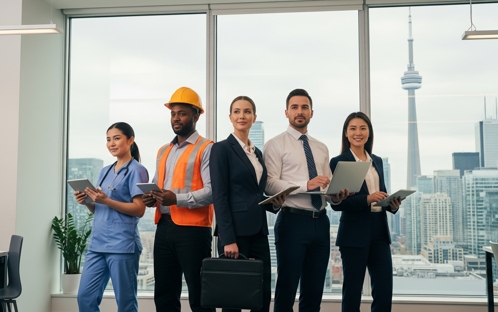 Diverse Professionals in Toronto Office